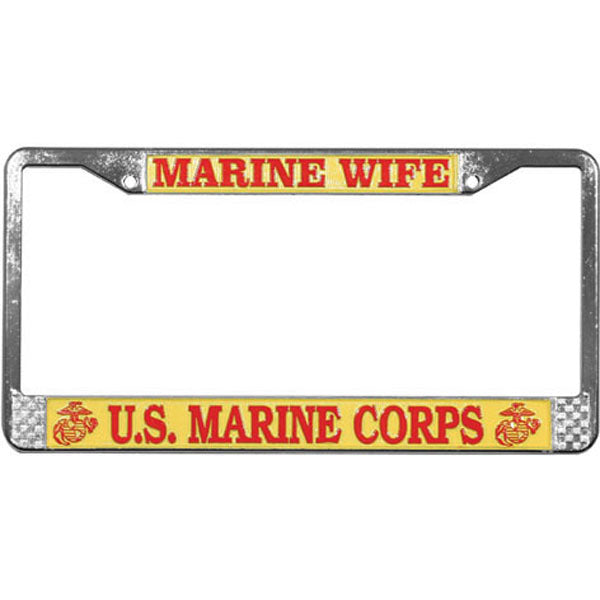 U.S. Marine Corps Wife License Plate Frame