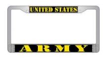 US Army License Plate Frame