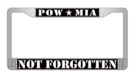 POW*MIA Not Forgotten License Plate Frame