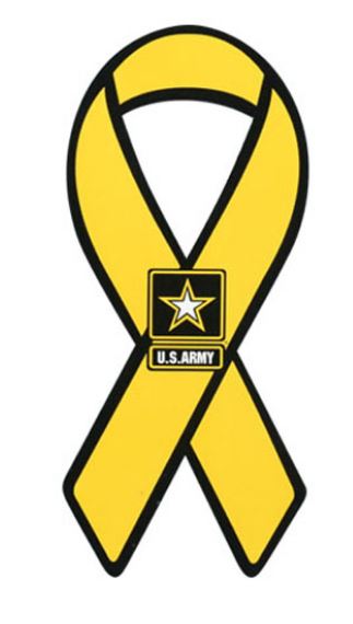 Magnet Yellow Ribbon w Army Star