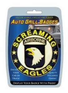 101st Screaming Eagles Car Grill Badge