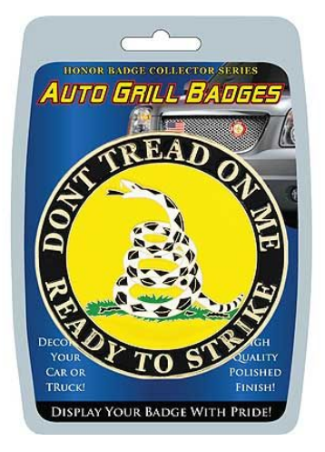 Don't Tread Car Grill Badge
