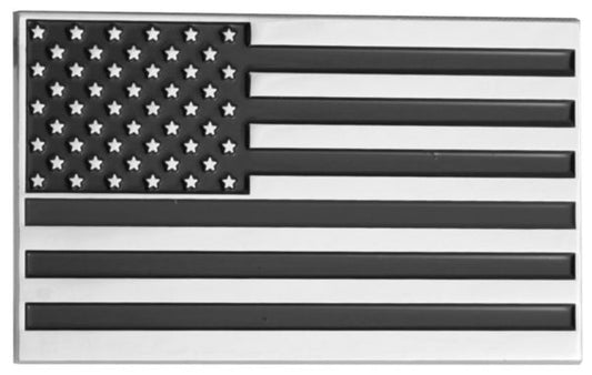 U.S. Flag Chrome Plated Metal Auto Emblem
