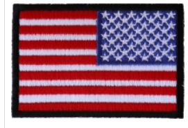 Black Border American Flag Patch