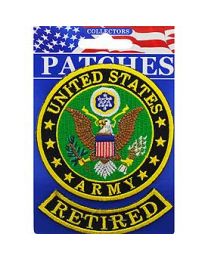 U.S. Army Patch w/Retired Tab, 2 pcs.