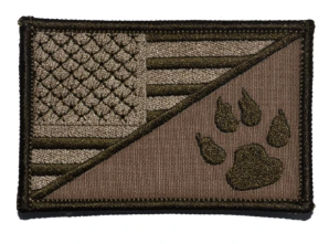 US Flag/K9 Paw Velcro Patch