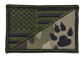 US Flag/K9 Paw Velcro Patch
