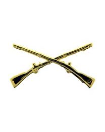 Army Infantry Crossed Rifles - Gold