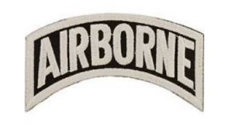 Airborne Tab Patch - Black / White