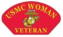 USMC Woman Veteran Hat Patch