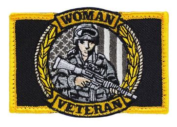 Woman Veteran w/ Gun Patch - VELCRO