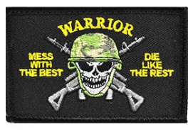 Warrior Skull Rifle Patch w Velcro