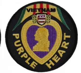 Round Purple Heart commPatch