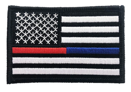 Thin Blue / Red Line US Velcro Patch