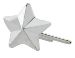 Silver Star Ribbon Device 3/16"