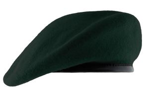 Green Beret w/ Leather Band