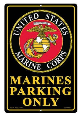 Marine Parking Only Sign