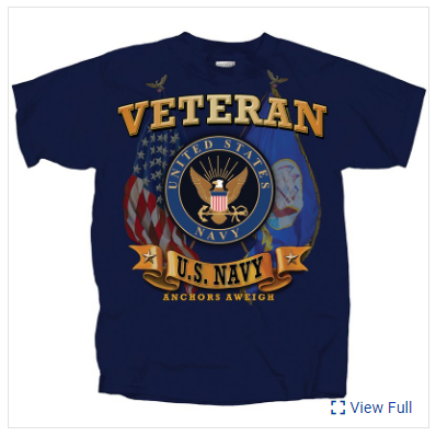 U.S. Navy Veteran w Flags T-Shirt