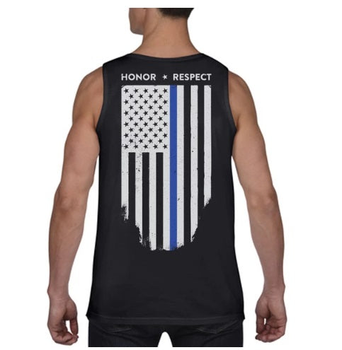 Thin Blue Line Line Honor Respect Tank Top