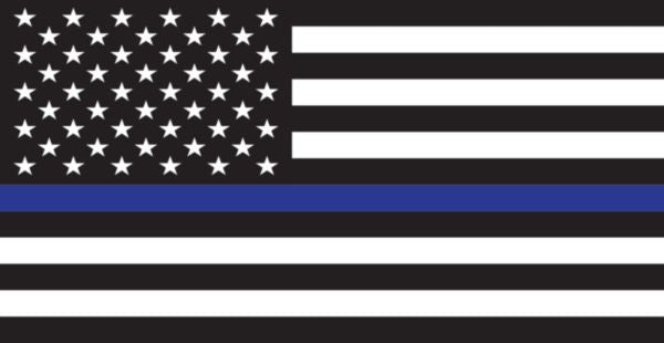 Thin Blue Line US Flag Decal