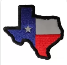 Reflective Texas Map Patch