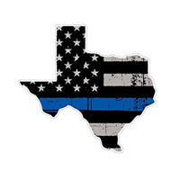 Thin Blue Line Texas State Sticker