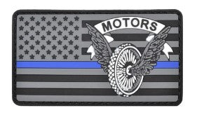 TBL US Flag with Police Motors Velcro Patch